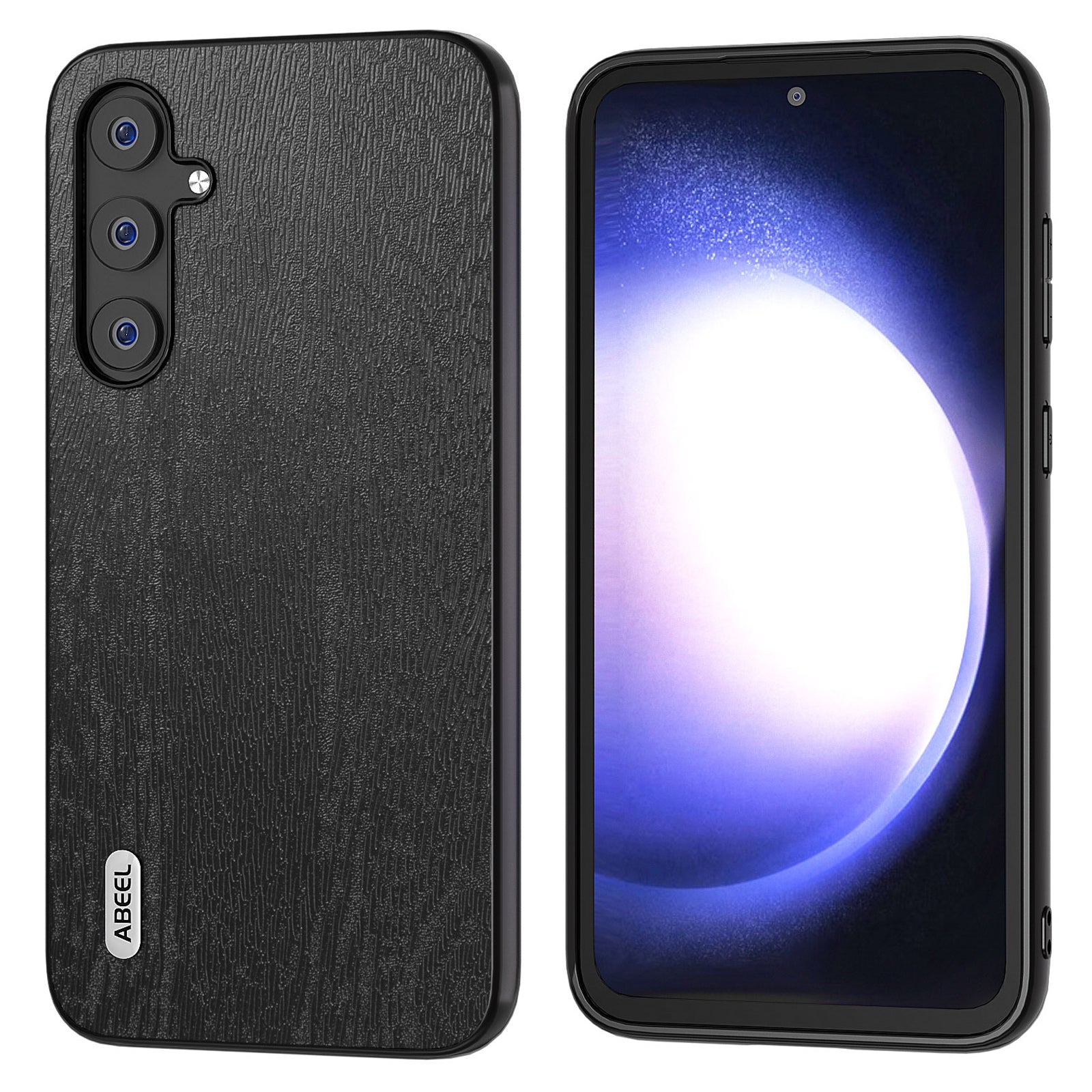 ABEEL For Samsung Galaxy S23 FE Wood Grain Phone Case PU Leather TPU PC Anti-scratch Cover ABEEL For Samsung Galaxy S23 FE Wood Grain Phone Case PU Leather TPU PC Anti-scratch Cover